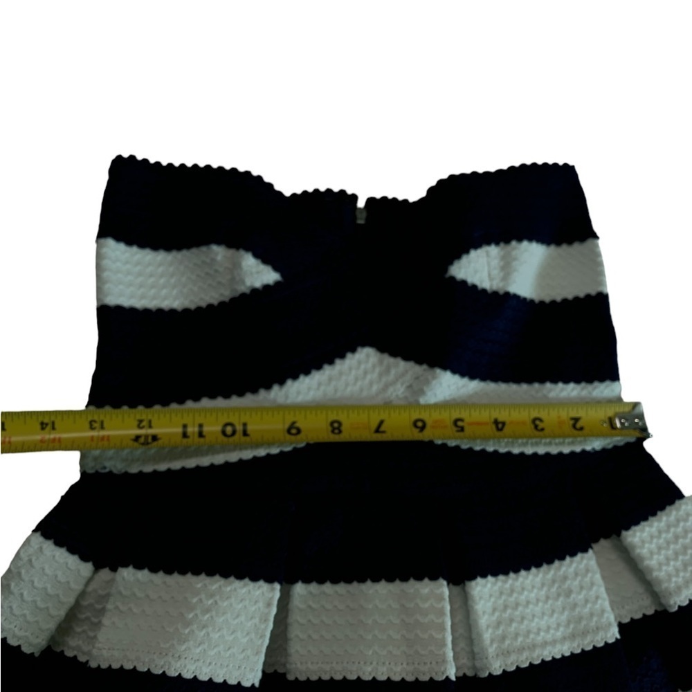 Sans Souci White Blue Stripe Dress Size Small - Picture 8 of 16